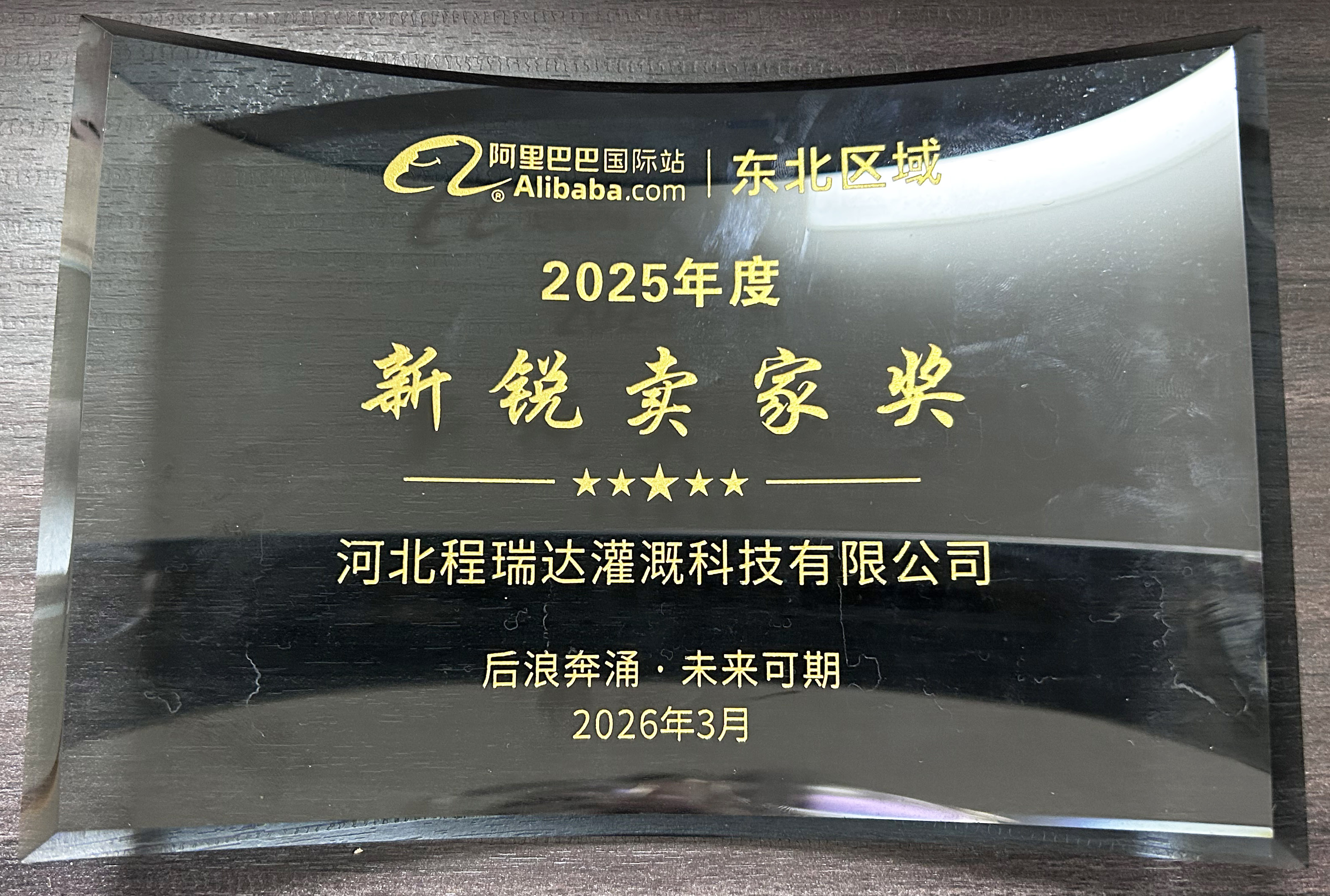 北碚程瑞达灌溉 | 荣获阿里国际站新锐卖家奖